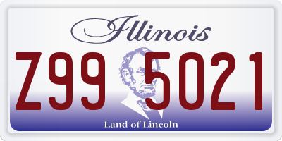 IL license plate Z995021