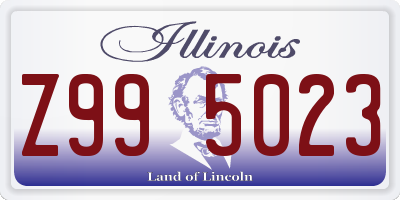 IL license plate Z995023