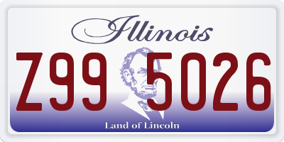 IL license plate Z995026