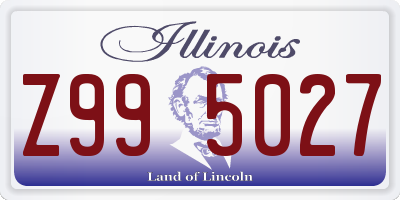IL license plate Z995027