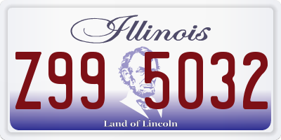 IL license plate Z995032