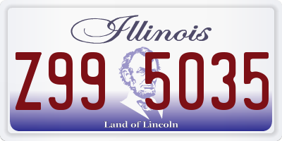 IL license plate Z995035