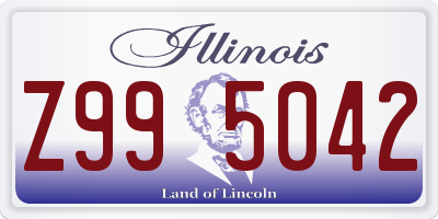 IL license plate Z995042