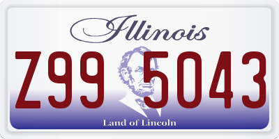 IL license plate Z995043