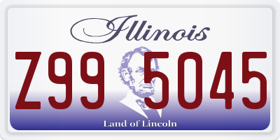 IL license plate Z995045