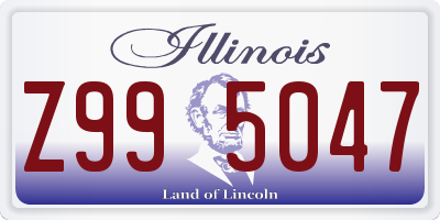 IL license plate Z995047