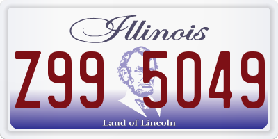IL license plate Z995049