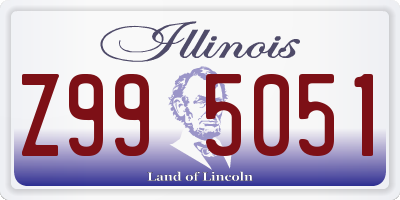 IL license plate Z995051