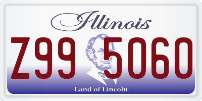 IL license plate Z995060