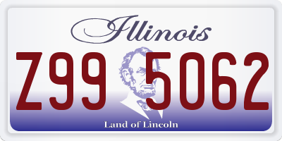 IL license plate Z995062