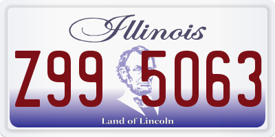 IL license plate Z995063