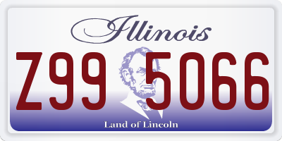 IL license plate Z995066