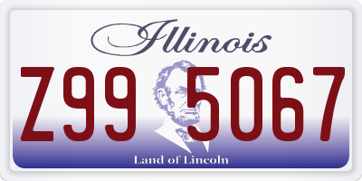 IL license plate Z995067
