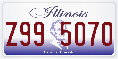 IL license plate Z995070