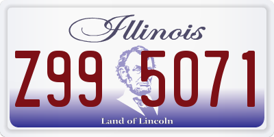 IL license plate Z995071