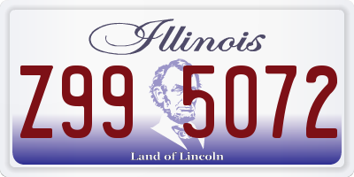 IL license plate Z995072