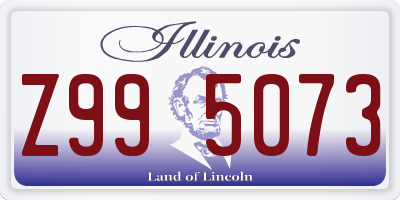 IL license plate Z995073