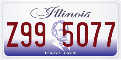 IL license plate Z995077