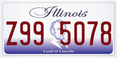 IL license plate Z995078