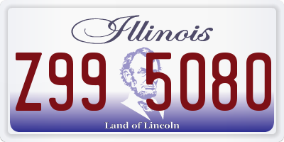 IL license plate Z995080