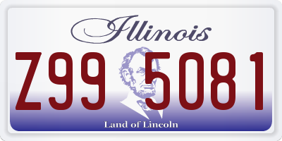 IL license plate Z995081