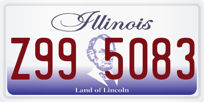 IL license plate Z995083