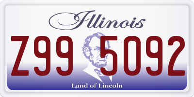 IL license plate Z995092