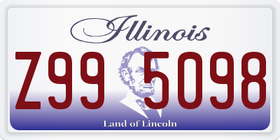 IL license plate Z995098