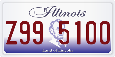 IL license plate Z995100