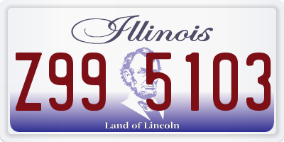 IL license plate Z995103