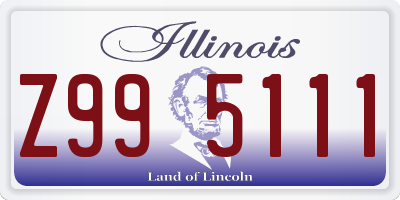 IL license plate Z995111