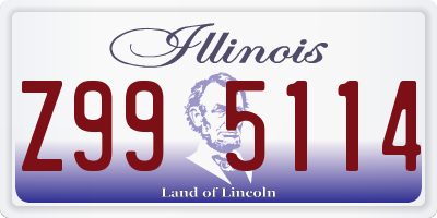 IL license plate Z995114