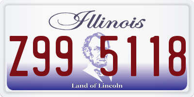 IL license plate Z995118