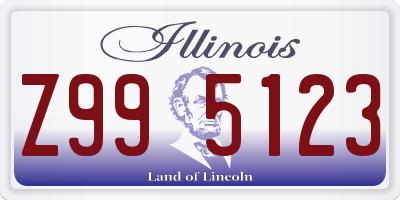 IL license plate Z995123