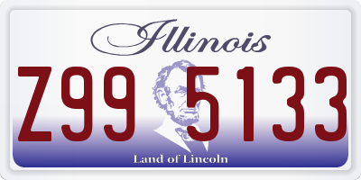 IL license plate Z995133