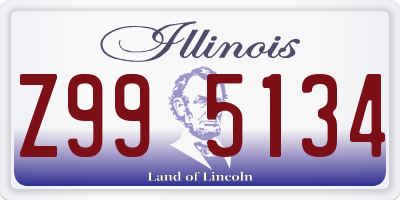 IL license plate Z995134