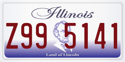 IL license plate Z995141