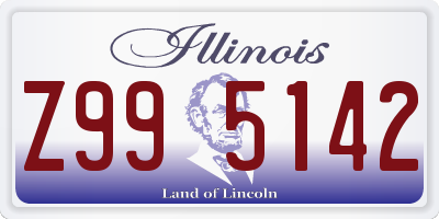 IL license plate Z995142