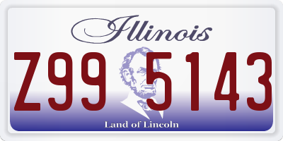 IL license plate Z995143