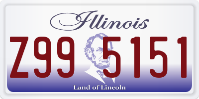 IL license plate Z995151