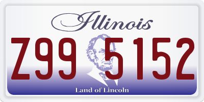 IL license plate Z995152