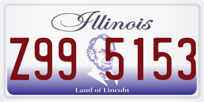 IL license plate Z995153
