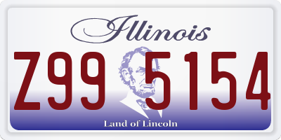 IL license plate Z995154