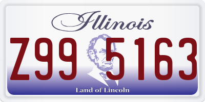 IL license plate Z995163