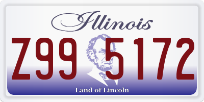 IL license plate Z995172