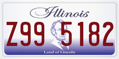 IL license plate Z995182