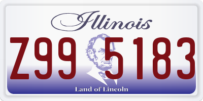 IL license plate Z995183