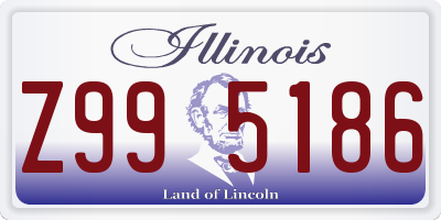 IL license plate Z995186