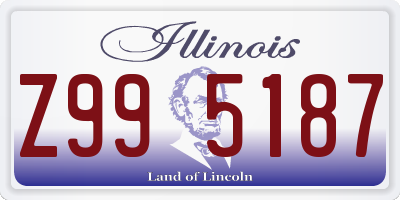 IL license plate Z995187