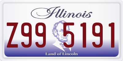 IL license plate Z995191